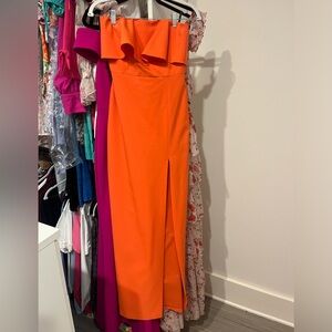 BRAND NEW Aidan Mattox Orange Gown